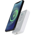 Acrab 10.000 mAh 15W magnētiskā bezvadu pārnēsājamā uzlādes ierīce ar 20W PD - izgatavota no pārstrādātas plastmasas, Balts