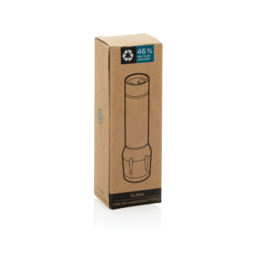 Logotrade korporatīvās dāvanas foto: Flara RSC pārstrādātas plastmasas USB uzlādējama lukturītis