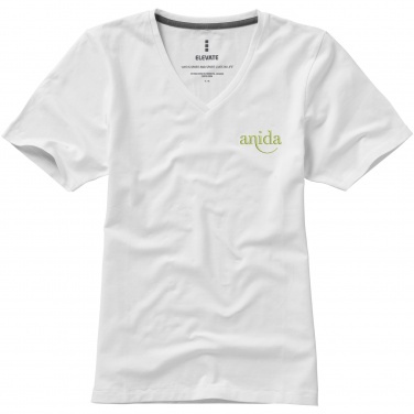 Лого трейд pекламные cувениры фото: Kawartha short sleeve women's organic V-neck t-shirt