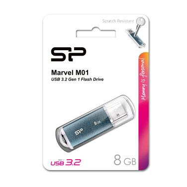 Лого трейд бизнес-подарки фото: Флешка Silicon Power Marvel M01 3.0