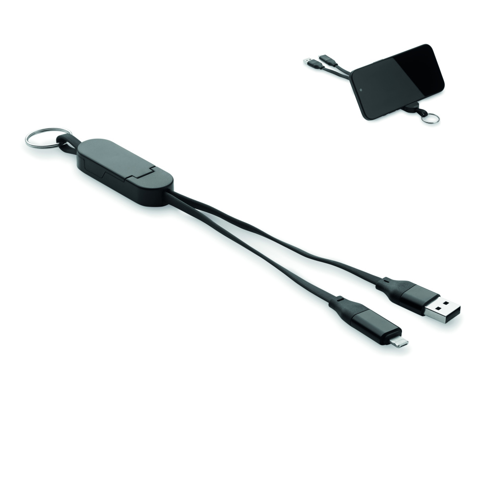 Логотрейд бизнес-подарки картинка: 60W cable keyring recycled ABS