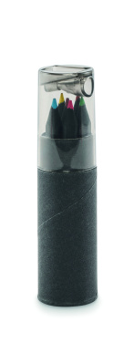 Логотрейд pекламные cувениры картинка: 6 black colouring pencils