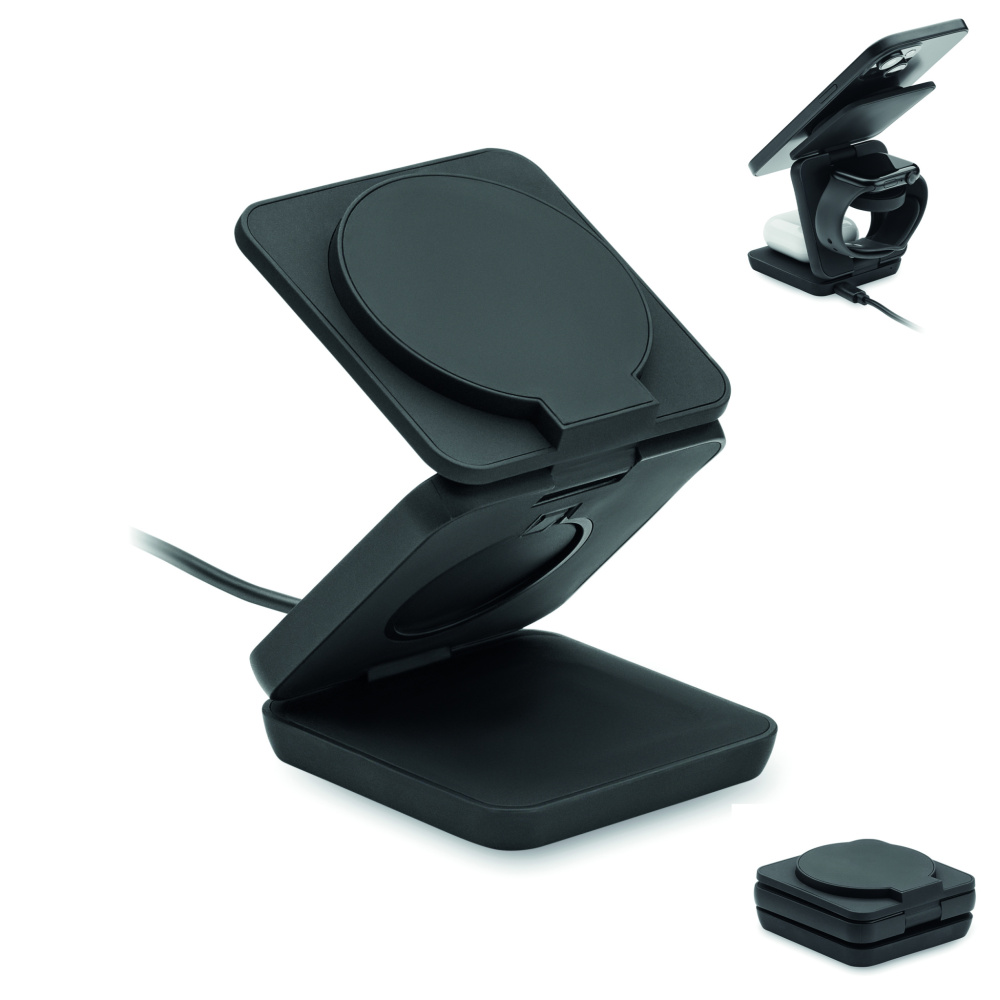 Логотрейд pекламные cувениры картинка: 3in1 foldable charging station