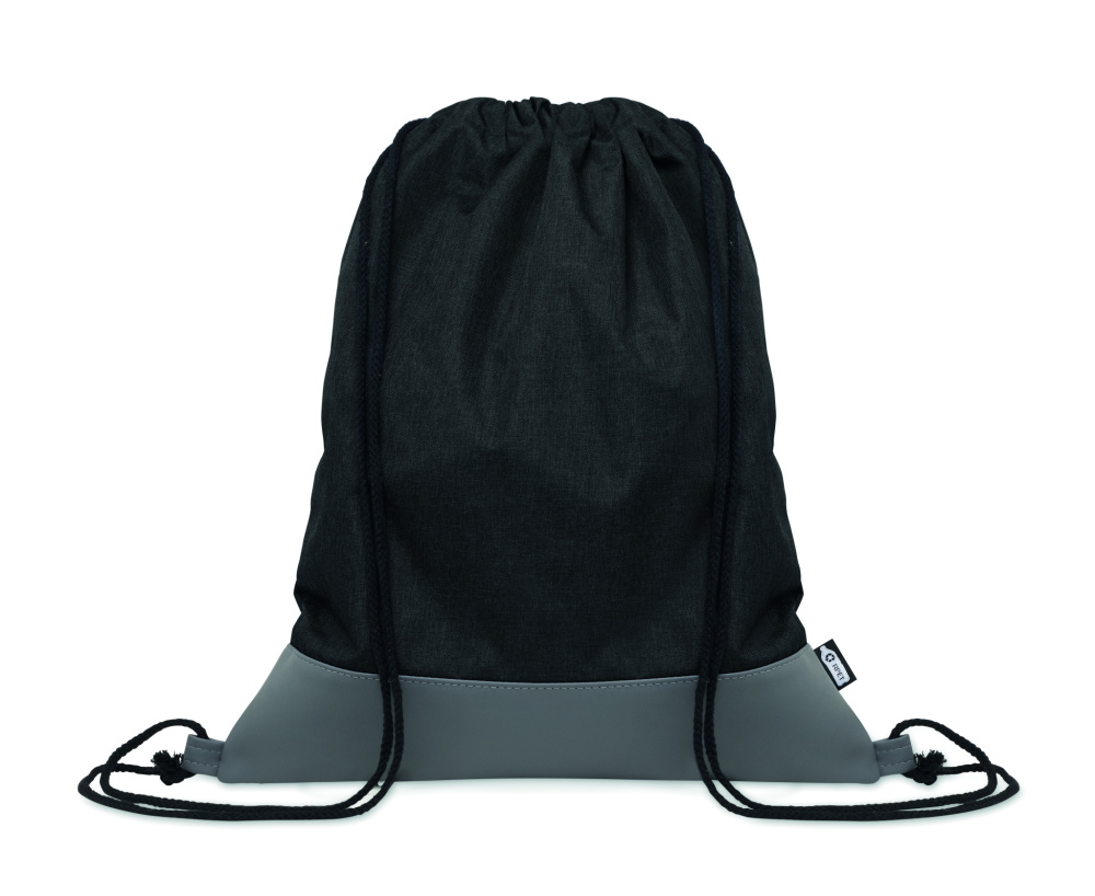 Логотрейд бизнес-подарки картинка: RPET PU drawstring bag 2 tone