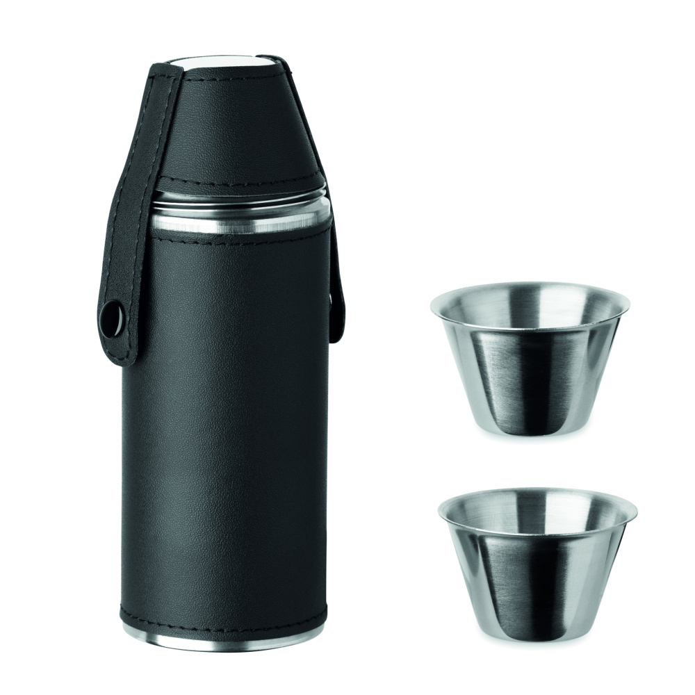 Логотрейд бизнес-подарки картинка: Hip flask with shot cups