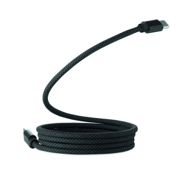 Лого трейд бизнес-подарки фото: Braided magnetic cable in RPET
