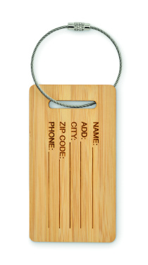 Лого трейд pекламные cувениры фото: Bamboo luggage tag