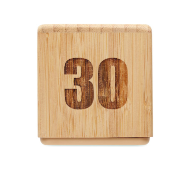 Лого трейд бизнес-подарки фото: Bamboo twist snooze timer