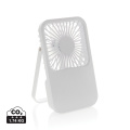 Настольный вентилятор Aervina RCS из переработанного пластика с возможностью подзарядки, белый