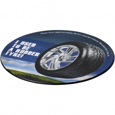 Logotrade profilreklam bild: Brite-Mat® runt underlägg med däckmaterial