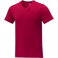 Somoto kortärmad V-ringad t-shirt till herr , Röd