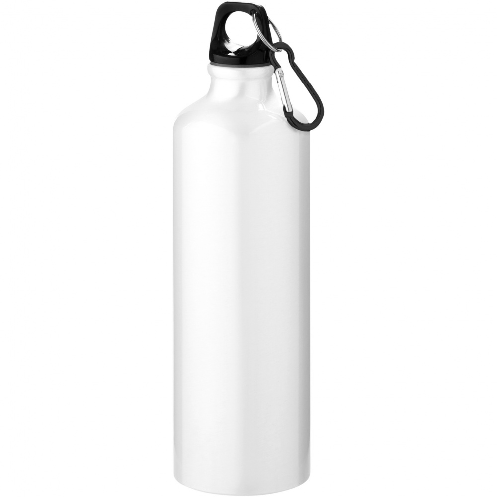 Logotrade presentreklam bild: Oregon vattenflaska av RCS-certifierad återvunnen aluminium med karbinhake, 770 ml