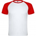 Indianapolis kortärmad unisex sport-T-shirt, Vit/röd