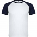 Indianapolis kortärmad sport-T-shirt för barn, Vit / Marinblå