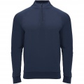 Epiro långärmad unisex sweatshirt med kvartslång dragkedja, Marinblå