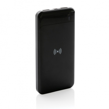 Logotrade kampanjprodukter bild: Trådlös powerbank i återvunnen plast, RCS standard