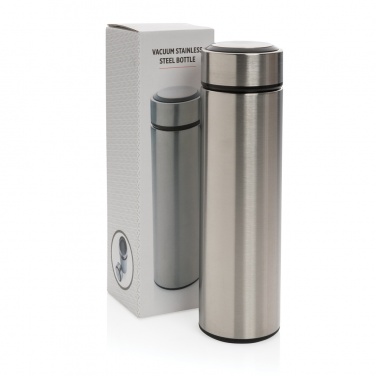 Logotrade kampanjprodukter bild: Vakuumflaska i stainless steel med lock i borstad metall