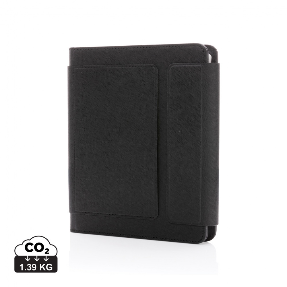 Logotrade profilprodukter bild: Swiss Peak Heritage A5 stenpapper portfolio i RCS PU