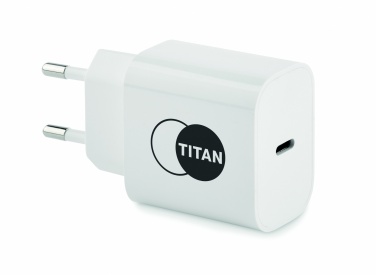 Logotrade kampanjprodukter bild: 20W Laddare med EU-kontakt