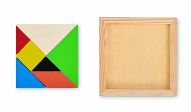 Logotrade reklamprodukter bild: Tangram-pussel i trä