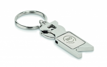 Logotrade profilprodukter bild: Nyckelring 1€ kundvagnsmynt Porvoo