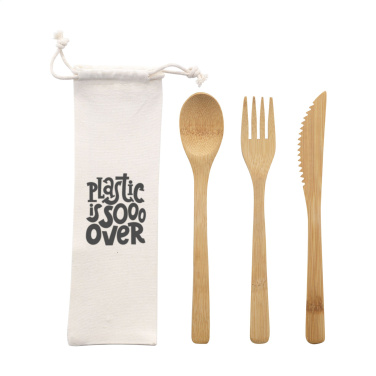 Logotrade profilprodukter bild: Bambu bestickset