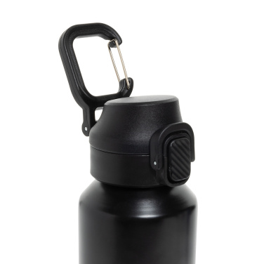Logotrade profilprodukter bild: Via RCS Re-steel låsbar sportflaska 600ML
