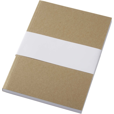 Logotrade profilprodukter bild: Novella Austen A5 anteckningsbok med återvunnet mjukt omslag med kraftpapper, 100 ark