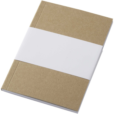 Logotrade profilreklam bild: Novella Austen A6 anteckningsbok med återvunnet mjukt omslag med kraftpapper, 50 ark