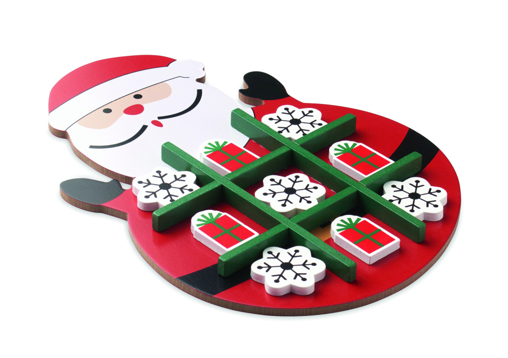 Logotrade reklamprodukter bild: Jul tic tac toe i trä