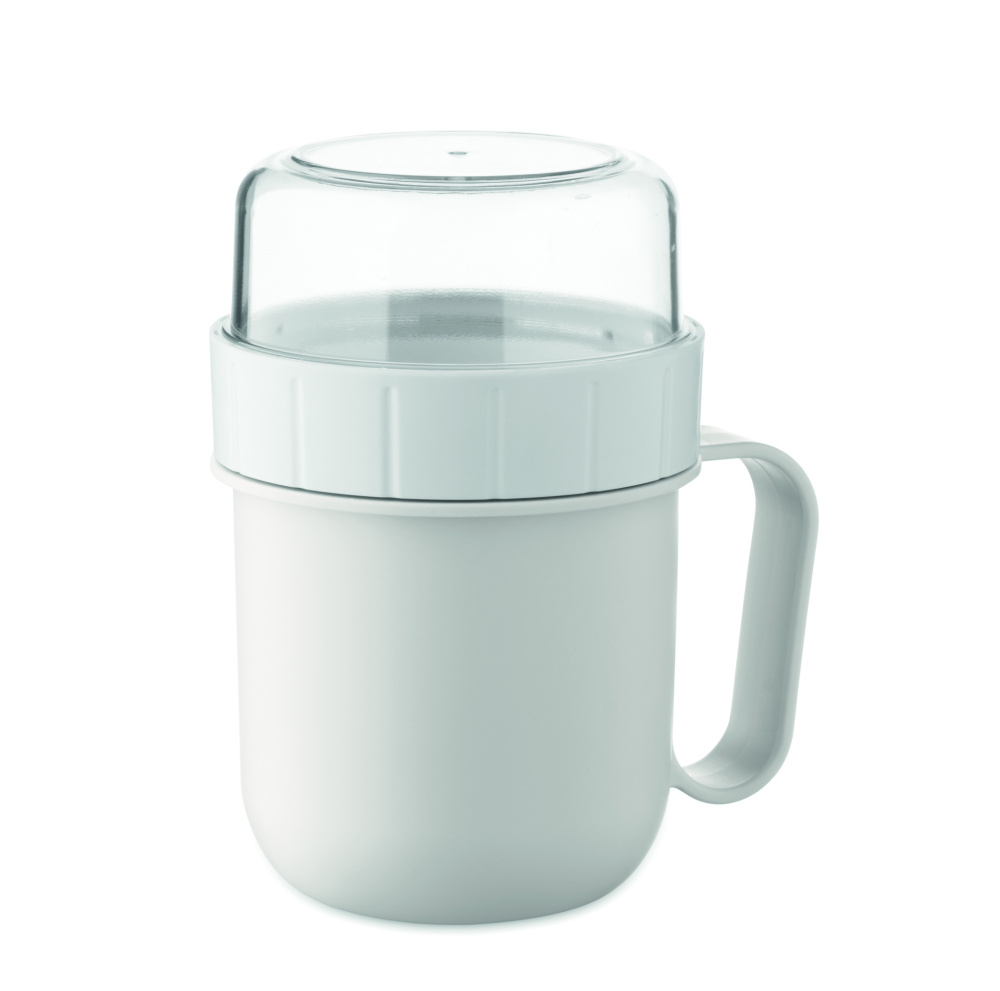 Logotrade profilprodukter bild: On the go-mugg i PP 450 ml
