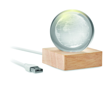 Logotrade profilprodukter bild: LED-glob glasboll