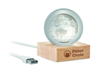 Logotrade profilreklam bild: LED-glob glasboll