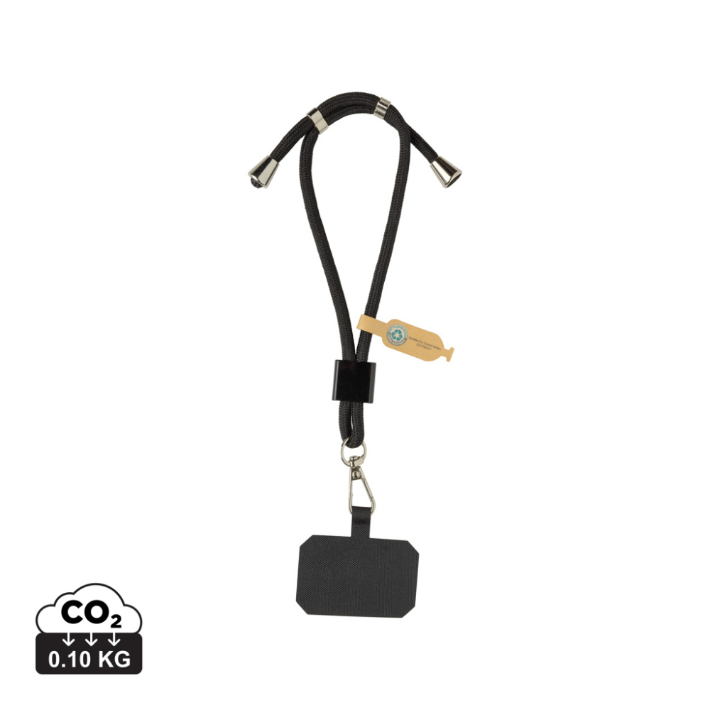 Logotrade kampanjprodukter bild: CarryLoop RCS  PET-justerbar telefonrem för mobiltelefon