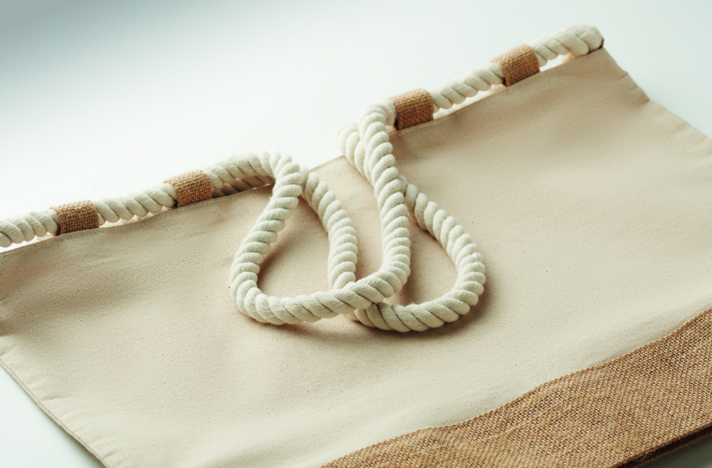Logotrade profilprodukter bild: Strandväska i canvas/jute