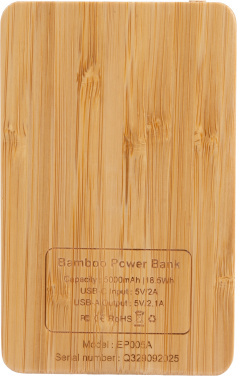Logotrade profilreklam bild: Powerbank 5000 mAh med upplyst logotyp