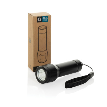 Logotrade kampanjprodukter bild: Flara RSC återvunnen plast ficklampa med USB-laddning