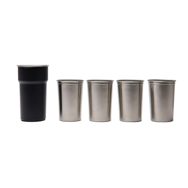 Logotrade reklamprodukter bild: VINGA Parks RCS återvunnet stål mugg, 4 st, 250 ML