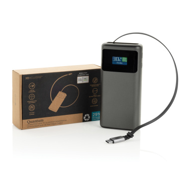 Logotrade reklamprodukter bild: Quantom RCS ultrasnabb PD45W 10.000mAh powerbank med display