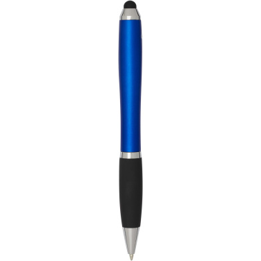 Logotrade presentreklam bild: Nash kulspetspenna med stylus av RCS-certifierad återvunnen plast, färgad pennkropp och svart grepp (svart bläck)